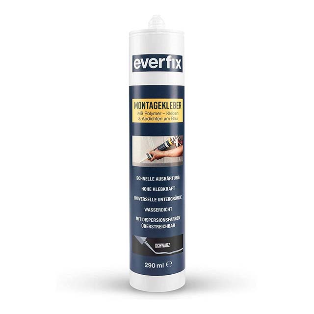 Everfix 290ml Ultra-Strong Assembly Glue – Heavy-Duty Interior &amp; Exterior Construction Adhesive for Metal, Wood, Tiles, Sealing &amp; Bonding
