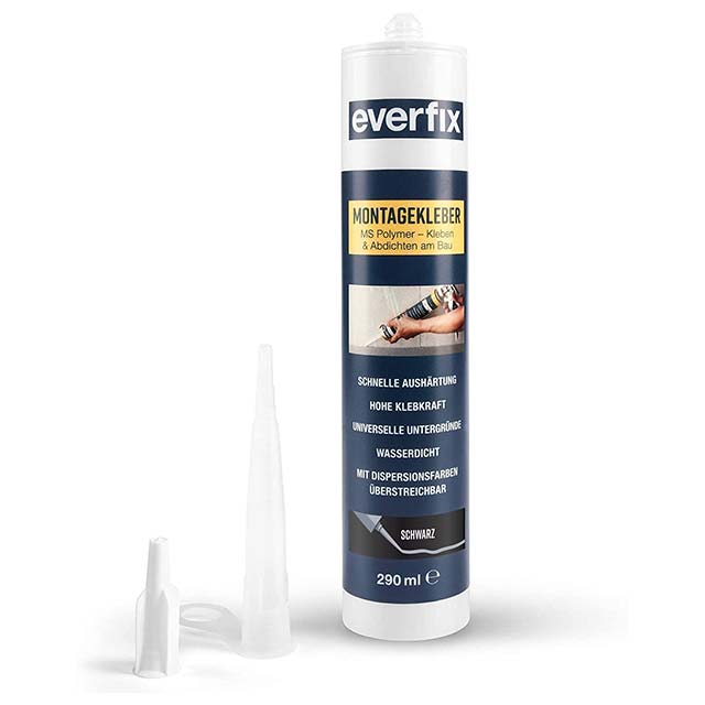 Everfix 290ml Ultra-Strong Assembly Glue – Heavy-Duty Interior &amp; Exterior Construction Adhesive for Metal, Wood, Tiles, Sealing &amp; Bonding