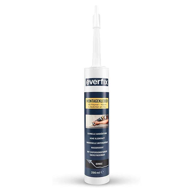 Everfix 290ml Ultra-Strong Assembly Glue – Heavy-Duty Interior &amp; Exterior Construction Adhesive for Metal, Wood, Tiles, Sealing &amp; Bonding