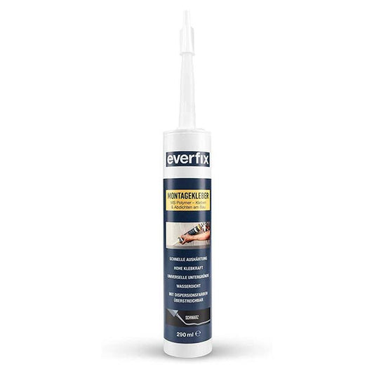 Everfix 290ml Ultra-Strong Assembly Glue – Heavy-Duty Interior &amp; Exterior Construction Adhesive for Metal, Wood, Tiles, Sealing &amp; Bonding