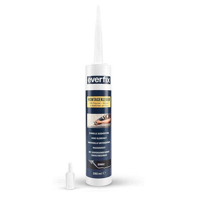 Everfix 290ml Ultra-Strong Assembly Glue – Heavy-Duty Interior &amp; Exterior Construction Adhesive for Metal, Wood, Tiles, Sealing &amp; Bonding