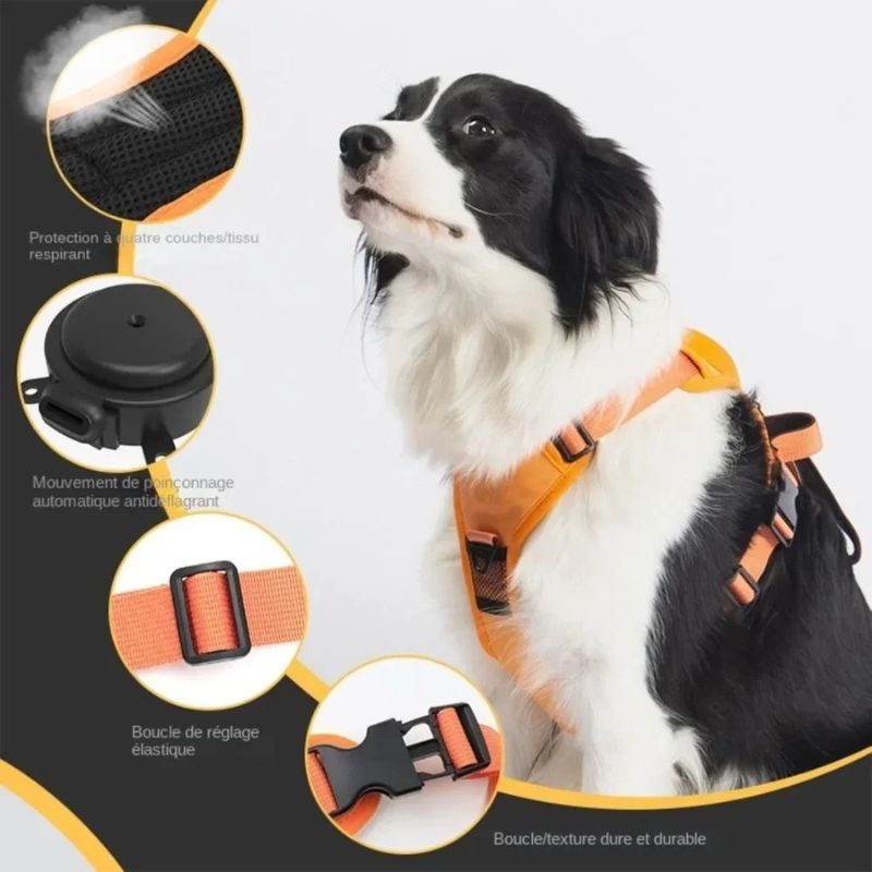 Explosion-Proof Breathable Dog Harness – Reflective No-Pull Adjustable Pet Vest – Durable Outdoor Training Harness for Small, Medium, and Large Dogs