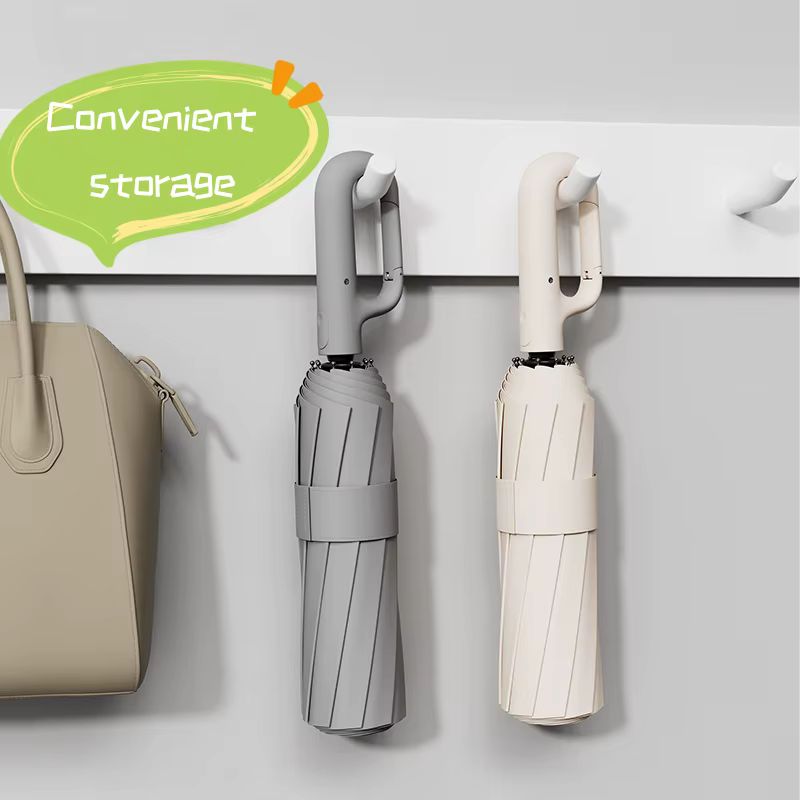 Extra Large Reinforced Wind-resistant Rain-resistant Dual-purpose UV-resistant Fully Automatic Ring-buckle Umbrella