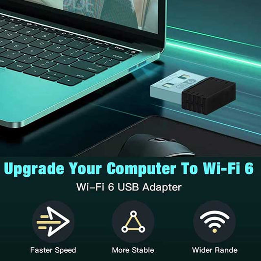 FENVI WiFi 6 USB Adapter AX286 – Mini Wireless Network Dongle 2.4GHz 802.11AX for PC & Laptop | Driver-Free for Windows 10/11