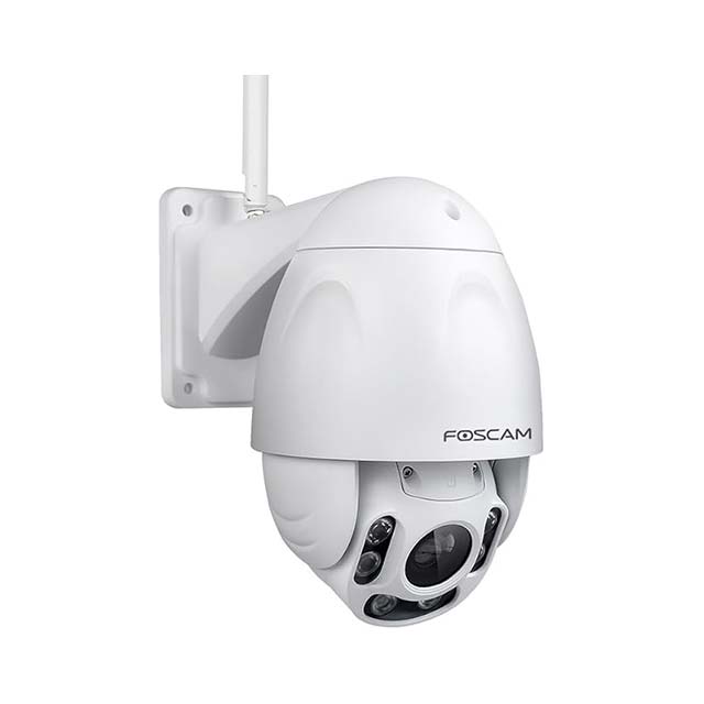 FOSCAM Outdoor PTZ Security Camera - 4x Optical Zoom, HD 1080P WiFi Wireless IP Camera, Pan Tilt, Night Vision up to 196ft, IP66 Weatherproof, WDR, Motion Alerts, FI9928P (White)