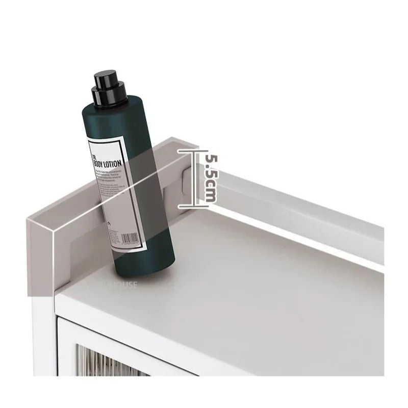 Meuble de rangement multifonctionnel FOSUHOUSE à placer au-dessus des toilettes – Armoire de salle de bain moderne en métal avec portes – Organisateur gain de place du sol au plafond pour salle de bain et balcon
