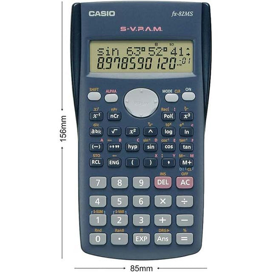 FX-82MS Scientific Calculator – 2-Line Display, 240 Functions, Non-Programmable Precision Tool for Students &amp; Professionals