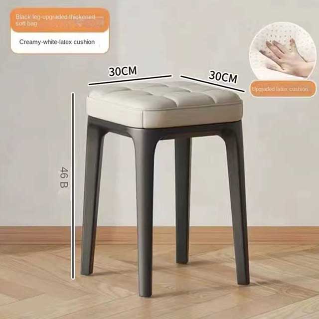 Fashion Soft Square Stool – Stackable Living Room & Dining Table Seat for Bedroom, Makeup, Restaurant, Kitchen & Classroom Use | Simple Household Bench