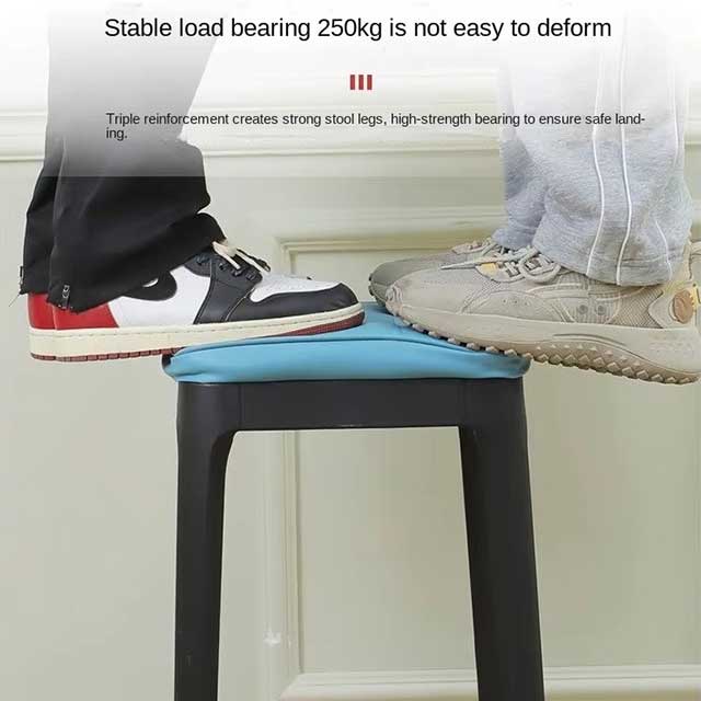 Fashion Soft Square Stool – Stackable Living Room & Dining Table Seat for Bedroom, Makeup, Restaurant, Kitchen & Classroom Use | Simple Household Bench