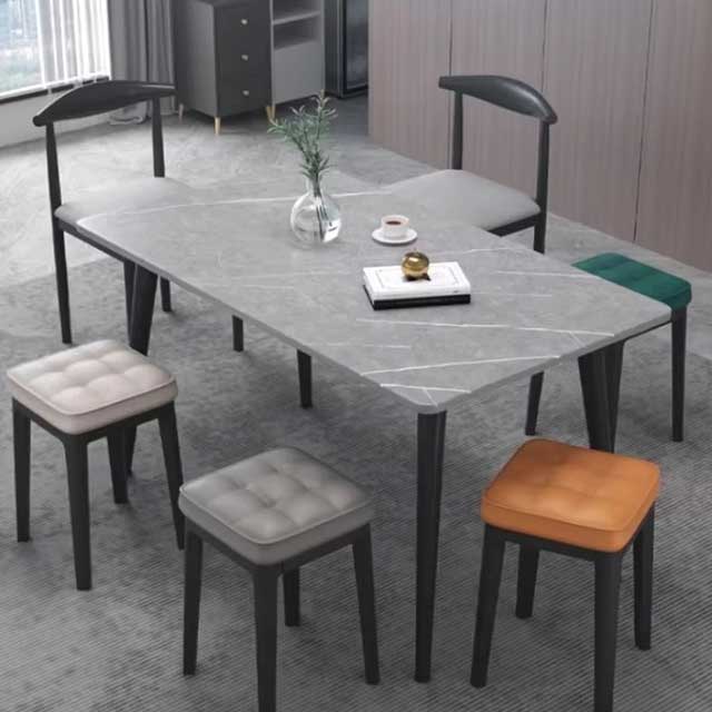 Fashion Soft Square Stool – Stackable Living Room & Dining Table Seat for Bedroom, Makeup, Restaurant, Kitchen & Classroom Use | Simple Household Bench