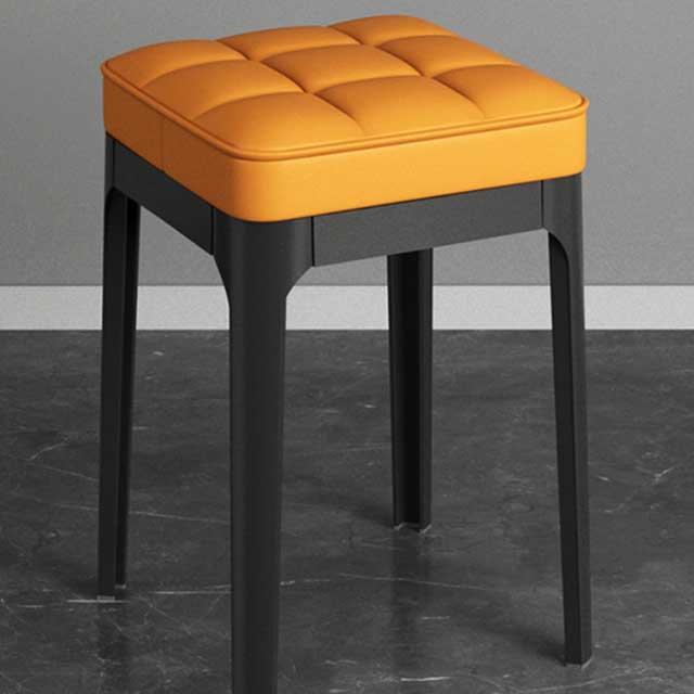 Fashion Soft Square Stool – Stackable Living Room & Dining Table Seat for Bedroom, Makeup, Restaurant, Kitchen & Classroom Use | Simple Household Bench