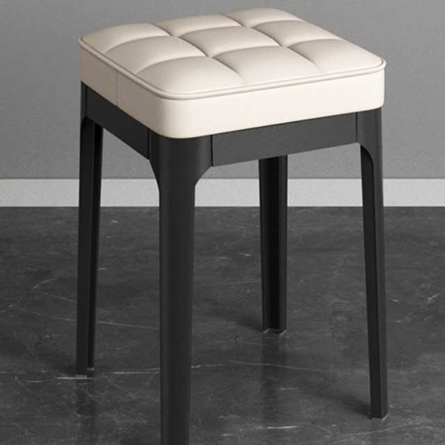Fashion Soft Square Stool – Stackable Living Room & Dining Table Seat for Bedroom, Makeup, Restaurant, Kitchen & Classroom Use | Simple Household Bench