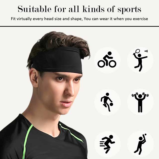 Women’s Fashion Sports Headbands – Solid Nylon Stretch Hair Bands for Running, Yoga, Fitness & Makeup