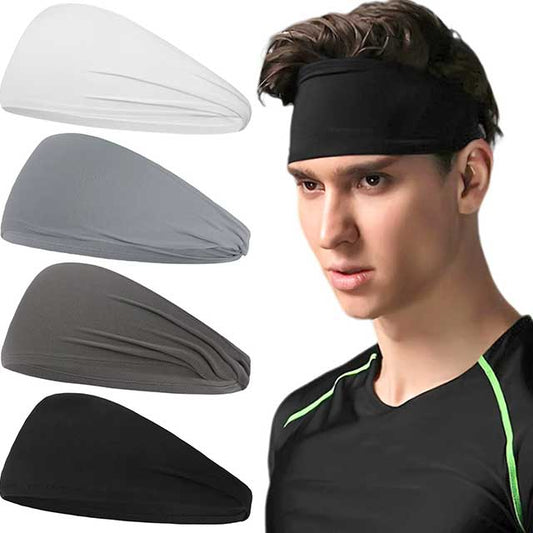 Women’s Fashion Sports Headbands – Solid Nylon Stretch Hair Bands for Running, Yoga, Fitness & Makeup