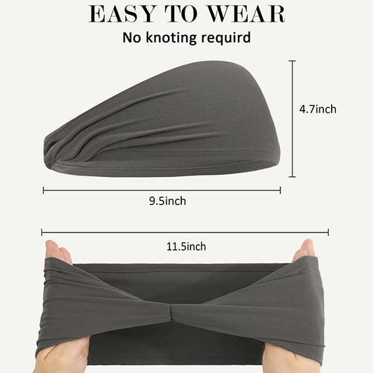 Women’s Fashion Sports Headbands – Solid Nylon Stretch Hair Bands for Running, Yoga, Fitness & Makeup