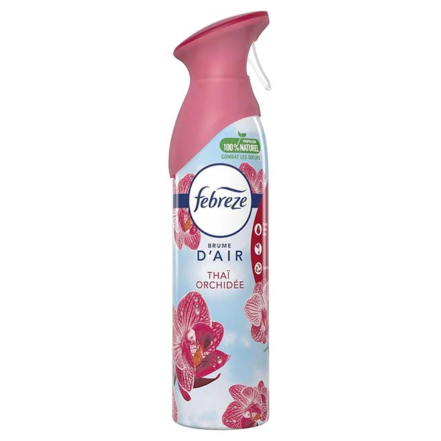 Febreze Thai Orchid Air Freshener Aerosol – 6 Pack (300ml Each) – 2X Longer Lasting Odor Eliminator with a Pleasant, Light Fresh Scent