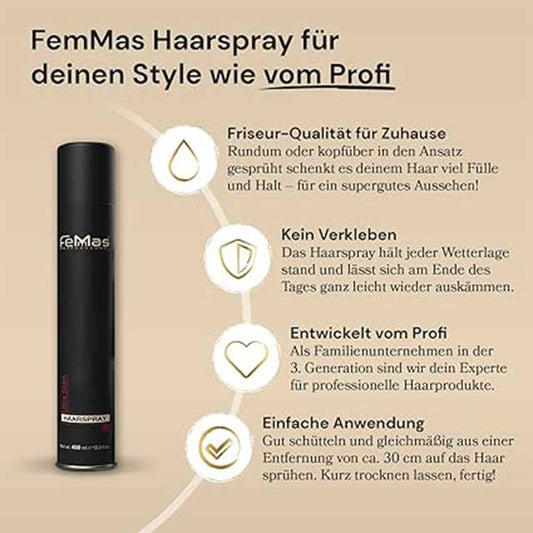 FemMas Ultra Strong Hairspray 400ml