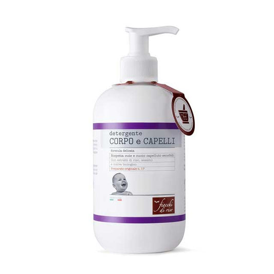 Fiocchi di Riso Detergente Corpo &amp; Capelli – Formula Delicata per una Pulizia Naturale, 400 ml