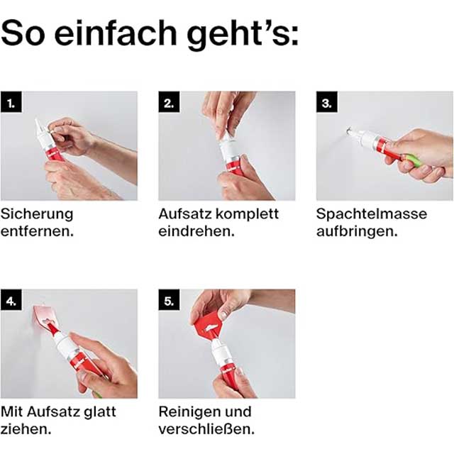 Fischer 545948 Quick Hardening Repair Spatula Tube