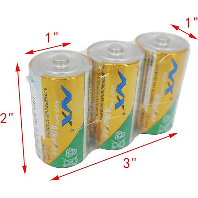 FixtureDisplays® 1.5V Daily Alkaline C Battery