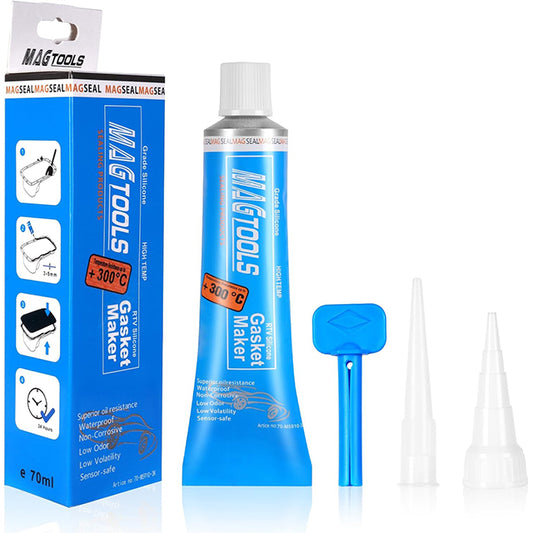 Flintronic 70ml RTV Engine Sealant – 570°F High Temperature Silicone Gasket, Oil &amp; Water Resistant, Anti-Freeze for Automotive &amp; Motorbike Repairs