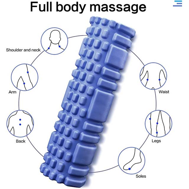 Foam Roller, Super Massage Foam Roller for Car Massage, Exercise Muscle Roller for Muscle Massage, Trigger Point Grid for Yoga