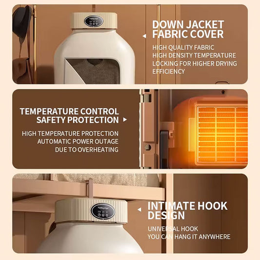 Foldable Clothes Dryer – Intelligent Touch Screen Fast Drying with Dual Mode & Bacteriostasis, Portable Wardrobe Dryer