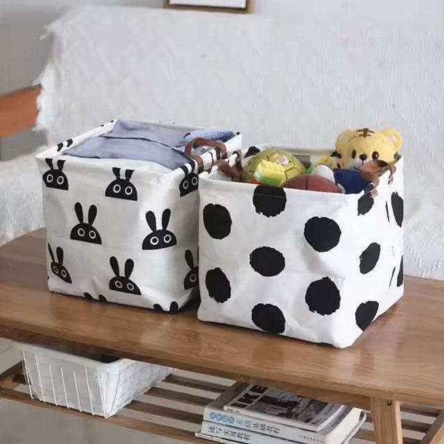 Foldable Cotton & Linen Laundry Basket | Dirty Clothes Storage | Household Organizer for Sundries & Laundry