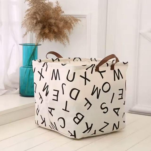 Foldable Cotton & Linen Laundry Basket | Dirty Clothes Storage | Household Organizer for Sundries & Laundry