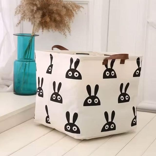 Foldable Cotton & Linen Laundry Basket | Dirty Clothes Storage | Household Organizer for Sundries & Laundry