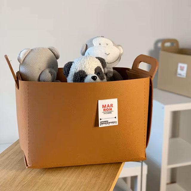 Panier de rangement pliable en lin – Organisateur pour vêtements, jouets, chaussettes et sous-vêtements 