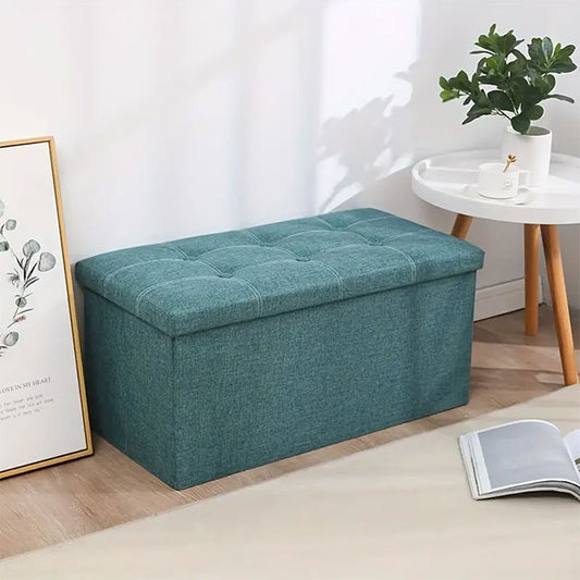 Foldable Linen Storage Stool – Multi-Purpose Chair Design Storage Box for Space-Saving Organization | Aesthetic Home Décor for Bedroom, Bathroom & Kitchen