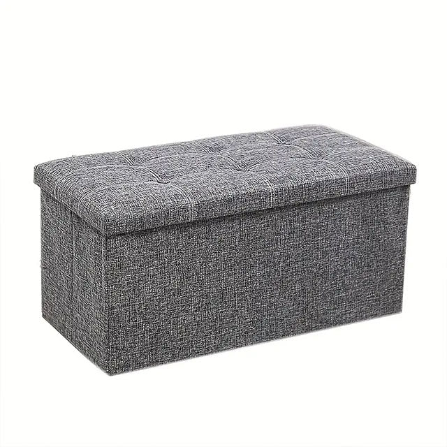 Foldable Linen Storage Stool – Multi-Purpose Chair Design Storage Box for Space-Saving Organization | Aesthetic Home Décor for Bedroom, Bathroom & Kitchen