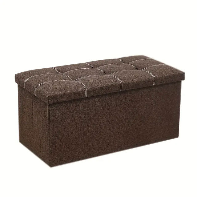 Foldable Linen Storage Stool – Multi-Purpose Chair Design Storage Box for Space-Saving Organization | Aesthetic Home Décor for Bedroom, Bathroom & Kitchen