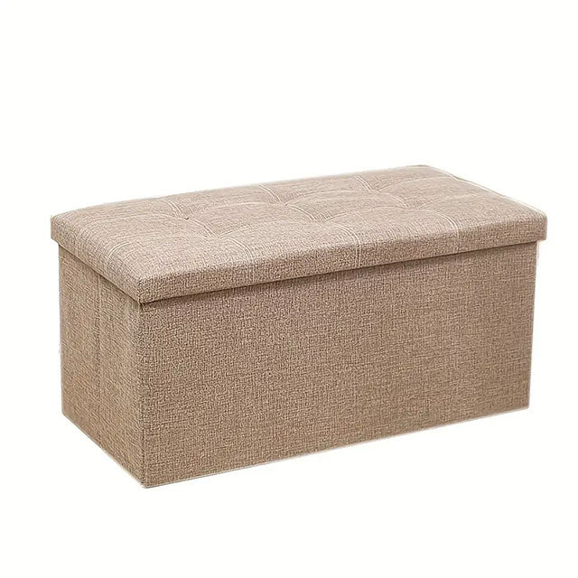 Foldable Linen Storage Stool – Multi-Purpose Chair Design Storage Box for Space-Saving Organization | Aesthetic Home Décor for Bedroom, Bathroom & Kitchen