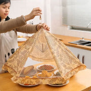Housse alimentaire pliable en maille parapluie | Protection respirante anti-mouches et moustiques pour table à manger | Grande housse anti-poussière pour légumes et pique-nique