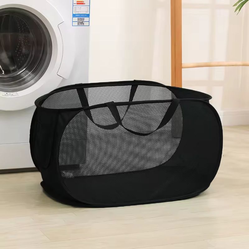 Panier à linge pliable en maille – Panier à linge sale portable et organiseur de salle de bain respirant pour la maison et les voyages