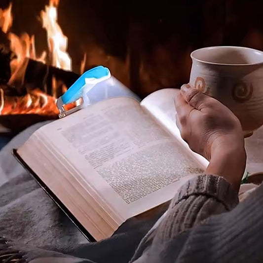 Folding Book Reading Light – Clip-on, Retractable & Rotating USB Rechargeable LED Lamp for Reading & Study