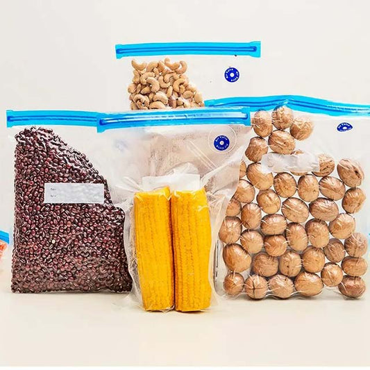 20P/5P Food Vacuum Sealing Bags with Handheld Mini Electric Vacuum Pump – Three Sizes for Food Storage, Vacuum Sealing & Refrigerator Organization