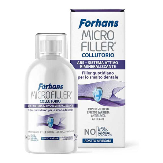 Forhans Remineralizing Microfiller Mouthwash – Dental Enamel Repair, Quick Sensitive Teeth Relief &amp; Antiplaque Action | Paraben &amp; Fluoride-Free