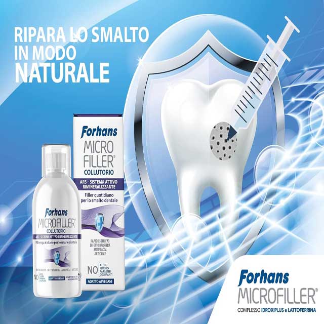 Forhans Remineralizing Microfiller Mouthwash – Dental Enamel Repair, Quick Sensitive Teeth Relief &amp; Antiplaque Action | Paraben &amp; Fluoride-Free