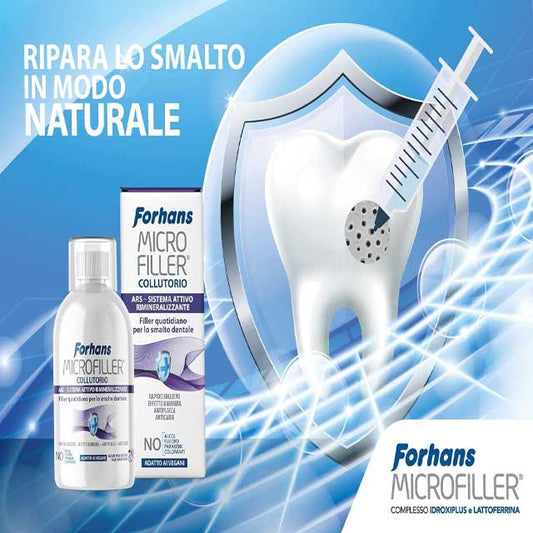 Forhans Remineralizing Microfiller Mouthwash – Dental Enamel Repair, Quick Sensitive Teeth Relief &amp; Antiplaque Action | Paraben &amp; Fluoride-Free