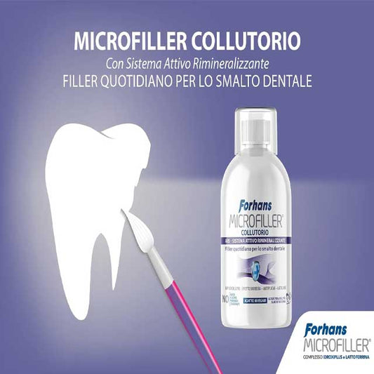 Forhans Remineralizing Microfiller Mouthwash – Dental Enamel Repair, Quick Sensitive Teeth Relief &amp; Antiplaque Action | Paraben &amp; Fluoride-Free