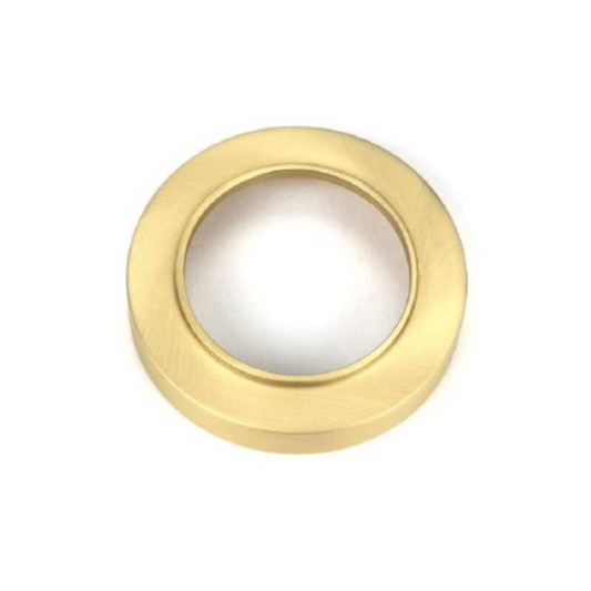 From The Anvil Round Euro Escutcheon – Satin Brass Keyhole Cover Plate