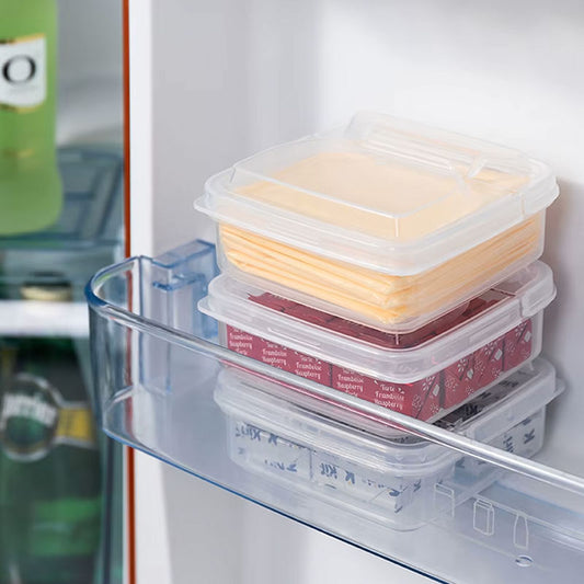 Fruit & Cheese Mini Storage Box – Food-Grade Refrigerator Freezer Container for Meat, Snacks, and Fresh-Keeping Prep