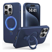Fusion+ Gatatol iPhone 15 Pro Case – MagSafe Compatible, Silicone Shockproof &amp; Slim Drop Protection with Built-In Kickstand (Blue)