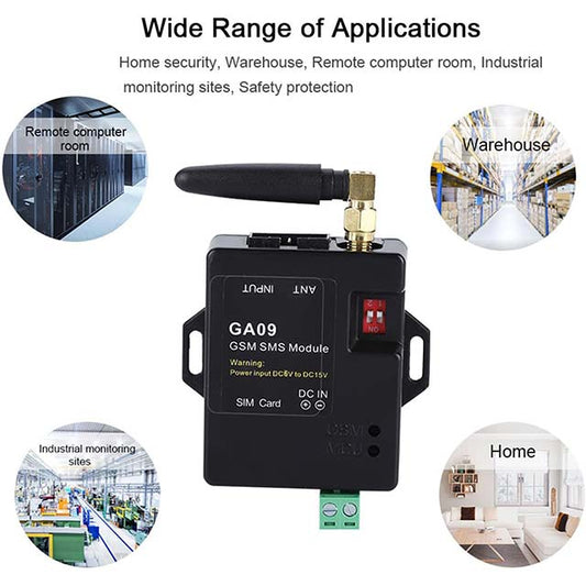 GA09 GSM Home Security Alarm System - Wireless SMS Alarm Module, V2.1 User Guide, Power Input for Outdoor Use