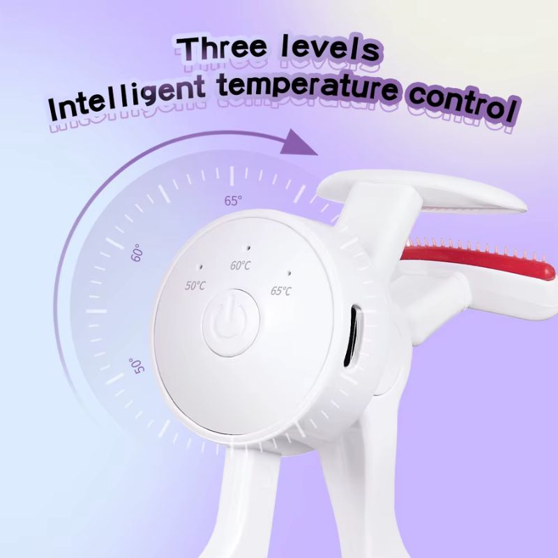 Recourbe-cils chauffant sans cadre GECOMO – Contrôle intelligent de la température – Rechargeable par USB et outil électrique longue durée pour rehaussement des cils (blanc)