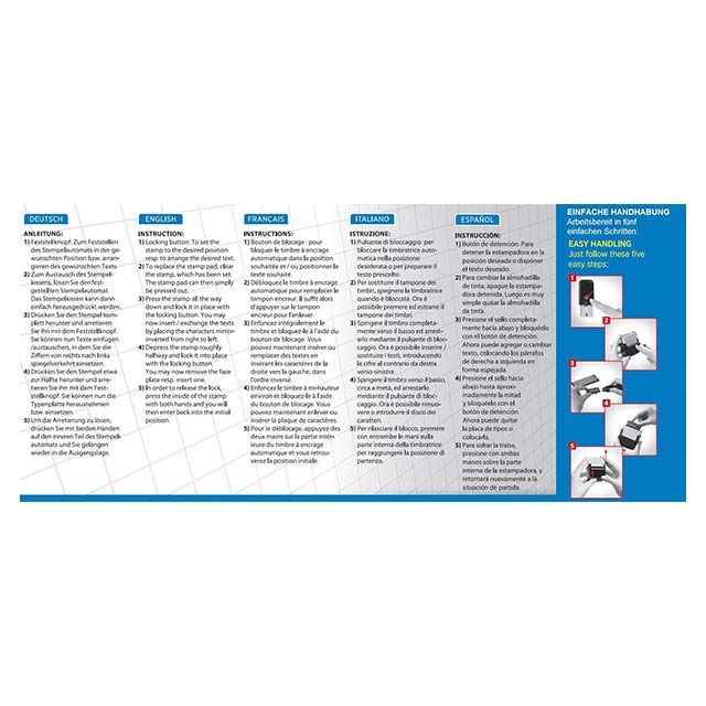 GENIE S-884 Eco Stamp Set - Self-Inking Stamp - 11378