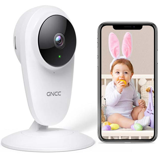 GNCC GC1Pro 3MP Indoor/Outdoor WiFi Security Camera – HD Night Vision, Two-Way Audio &amp; Sound Detection for Kids, Pets &amp; Seniors
